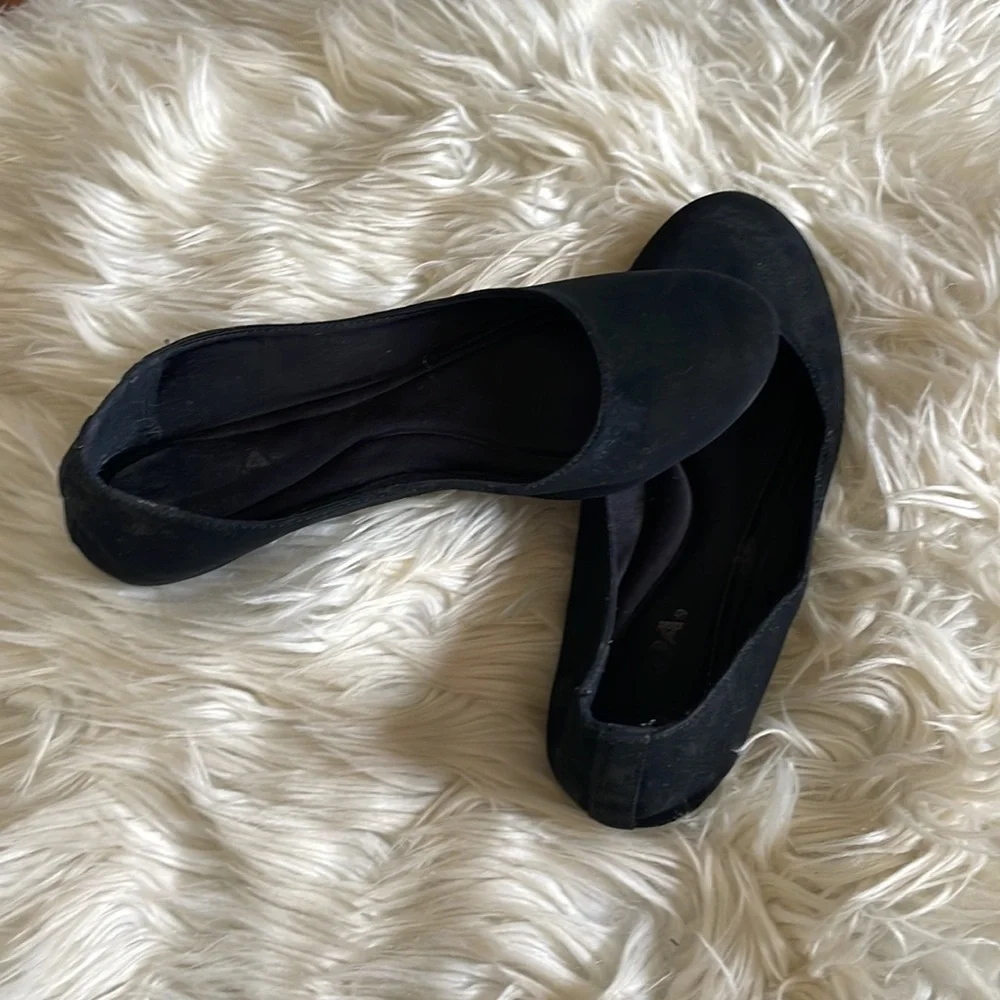 Soda black suede professional loafer work business career shoe gel soles 8 1/2 - Picture 4 of 16